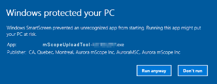 Advertencia de Windows 10 Smartscreen
